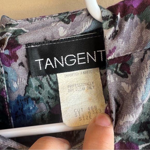 Tangent Floral Long Sleeve Top - Size Small - Vintage Modest Casual - Picture 2 of 8